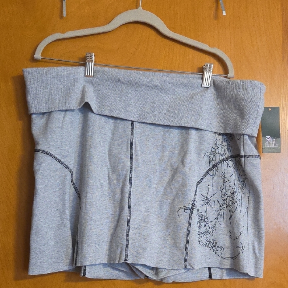 Wild Fable Heather Gray Mini Skirt